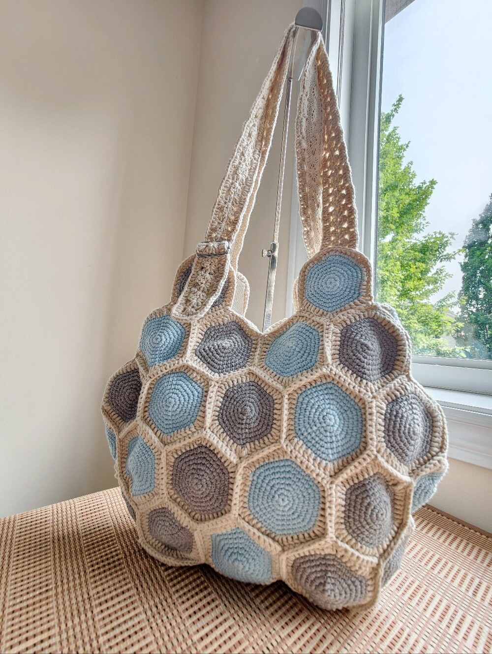 Handmade Crochet Shoulder Bag, Boho Purse - Picture 5 of 12